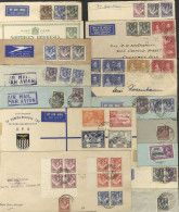 Postal History Accumulation Incl. A Few Censored Covers, Range Of Frankings, Mostly KGV & KGVI Period, Stampless OHMS En - Sonstige & Ohne Zuordnung