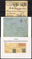 1903 Registered Env To France Franked 50r Blue & 65r Deep Blue, Tied Benfica Lisboa D/stamp With Reg Label & Paris Arriv - Autres & Non Classés