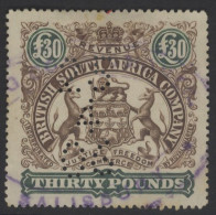 1897 REVENUE £30 Purple & Green, Fiscal Usage, Barefoot II, Cat. £200. (1) - Sonstige & Ohne Zuordnung