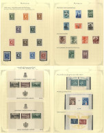 1903-41 M & U Collection On Leaves Incl. 1903 New P.O Sets M (Cat. £475) With 25b Shade & 2L Error Of Colour M (Cat. £21 - Other & Unclassified