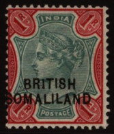 1903 1r Green & Aniline Carmine Showing The 'BR1TISH' Overprint Variety, M Horizontal Crease At Top, SG.21a. (1) Cat. £4 - Autres & Non Classés