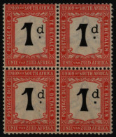 1914-22 Postage Dues 1d Black & Scarlet Wmk Inverted Block Of Four M (2x UM), Minor Gum Creases, SG.D2w. (4) Cat. £640. - Autres & Non Classés