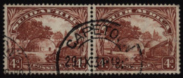 1930-44 4d Brown Pair Incl. The 'spear Flaw' Variety, FU With Cape Town C.d.s, SG.46b. (2) Cat. £325 - Sonstige & Ohne Zuordnung