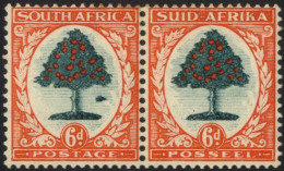 1933-48 6d Orange Tree Pair Showing The 'Molehill Flaw', M, SG.61b, Cat. £250. - Autres & Non Classés