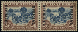 OFFICIALS 1930-47 2/6d Blue & Brown, Variety 'Diaeresis Over Second E Of OFFISIEEL' On English Stamp Only - Pair Fine M, - Autres & Non Classés