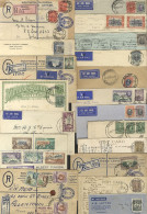 Postal History Accumulation Incl. Mostly KGV & KGVI Periods Of Usage, Various Different Frankings, Censored Covers, Airm - Altri & Non Classificati