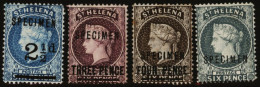 1884-94 CCA Set Of Four To 6d Optd SPECIMEN, Large Part O.g To O.g (2½d UM) Odd Shortish Perfs & 4d (wmk Inverted & Reve - Other & Unclassified