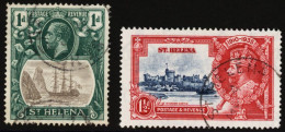 1923 MSCA 1d Grey & Green Showing The 'broken Mainmast' Variety, VFU (tiny Thin), SG.98a, Also 1935 Jubilee 1½d Value Sh - Other & Unclassified