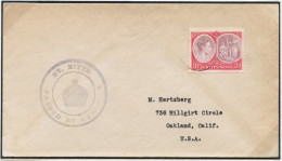 1941 Envelope To USA, Franked At 3d, Showing Fine 'ST. KITTS/Crown/PASSED BY CENSOR 3' In Black With 'SOR' Missing, Some - Altri & Non Classificati