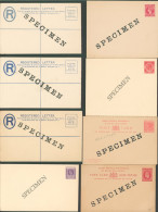 1912-23 Reg Envelopes & Postal Cards Overprinted 'SPECIMEN' 1912 2d Sizes G, And 2d Ultramarine Size G (H&G 3A) And 3d S - Autres & Non Classés