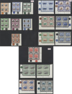 OFFICIALS 1951-62 'SG' Optd Set, Each Corner Marginal Plate Block Of Four (except 10p, SG.81a, Not Plate Block), Majorit - Other & Unclassified