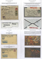 1870's-1940's Postal History In Two Albums, Mainly Written Up Incl. U & Unused Stationery Incl. Envelopes, Wrappers & Po - Autres & Non Classés