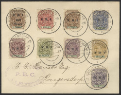 1902 Local Cover With Nine Vals E.R.I Or V.R.I Overprints On 1d - 2/6d Range, All Cancelled Krugersdorp C.d.s With Oval  - Other & Unclassified