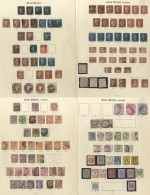 1840-1935 M & U Collection On Printed Leaves Incl. 1840 1d (2), 2d (2) Margins In Places, 1841 1d (9), 2d (1 + Pair), La - Other & Unclassified