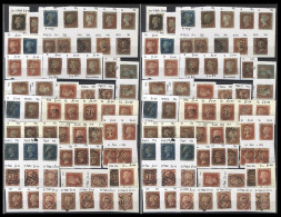 1840-1952 M & U Collection/accumulation On Leaves Incl. 1840 1d Black (3 Margins), Line Engraved Issues, 1870 ½d (18) &  - Autres & Non Classés