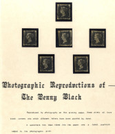 1840 1d Blacks Photographic Reproduction (6) All Bear Different Letterings Painted On By Hand With Faked Black MC's. - Other & Unclassified