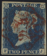 Plate 1 FJ, Clear To Good Margins, Fine Red MC. SG.5. (1) - Sonstige & Ohne Zuordnung