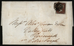 1841 1d Red-brown Pl.30 T-J With Four Small To Good Margins Cancelled And Tied By A Fine Slightly Doubled Strike Showing - Other & Unclassified