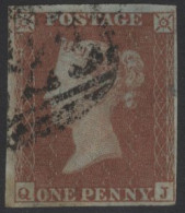1852 1d Red Brown Alp II, Die I, Pl.175, Four Margined Example, Barred Oval Numeral Cancel, SG.B2(1), Mike Williams Cert - Other & Unclassified