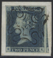 Plate 3 EK, Close To Large Margins On A Small Piece, Cancelled By A Fine Upright Strike Of The Number 3 In Maltese Cross - Other & Unclassified