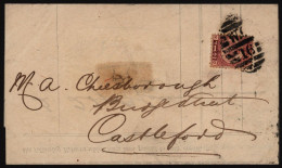 1872 Folded Receipt From The European Wine Co, Luton Sent To Castleford, Franked ½d Rose Red (Bantam) Pl.9 (SG.48), Tied - Altri & Non Classificati