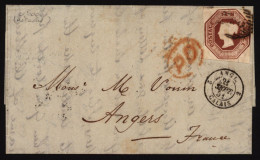 1847-54 10d Brown From The Scarcer Die 4 With Four Clear To Good Margins On Neat Entire Letter To Angers, France, From T - Otros & Sin Clasificación