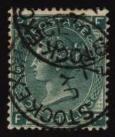 1872 1s Green 'Stock Exchange Forgery' Pl.5 VFU Example Lett FP (impossible Lettering), Neatly Cancelled By A Pair Of Lo - Andere & Zonder Classificatie