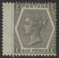 1873 Spray 6d Grey Pl.12 EE, Fine Unused Wing Margin Example, SG.125, Cat. £1900 As Mint. - Other & Unclassified