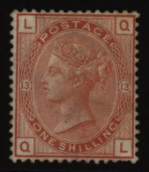1873-80 Spray 1s Orange-brown QL, Part O.g, Blunt Perf Lower Right. Scarce. SG.151, Cat. £4750. - Other & Unclassified
