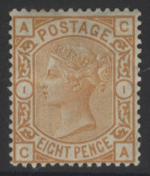 1876 8d Orange CA, Fine M, SG.156. (1) Cat. £1850 - Sonstige & Ohne Zuordnung