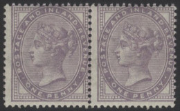1881 1d Pale Lilac 14 Dot Horizontal Pair, Fresh UM, SG.171. (2) Cat. £450. - Altri & Non Classificati