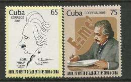 CUBA. 75 Ieme Anniversaire De La Visite De Einstein A Cuba En 1930. 2 T-p Neufs **. Yv. 4272/73 - Albert Einstein