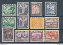 1938 BRITISH GUIANA - SG N° 308/19 , 12 Valori  MLH* - Altri & Non Classificati