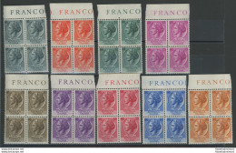 1953 Repubblica Italiana , Siracusana Ruota Quartina , 9 Val , N° 710/18 , MNH* - Autres & Non Classés