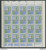 1978-79 Italia - Repubblica , N° 1439 , 2000 Lire Policromo , In Minifoglio Di - Complete Vellen