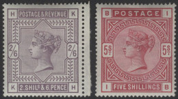 1883-84 2/6d Lilac & 5s Crimson, Both Fresh M Examples, SG.178 & 181. (2) Cat. £1575 - Other & Unclassified