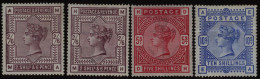 1883-84 2/6d Lilac, Deep Lilac & 10s Ultramarine, O.g And Creased, Also 5s Rose, Regummed. Fresh & Attractive Examples,  - Other & Unclassified