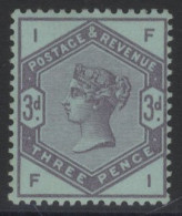 1883-84 3d Perforated Colour Trial In Purple On Blue FI, Fine O.g. - Other & Unclassified