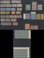 1902-11 Fine M Or UM Range On Hagner Leaves, ½d To 5s Incl. M Blocks Of Four Of ½d, 1d, 1½d, 2d, 2½d (2 Blocks), 3d & 4d - Autres & Non Classés