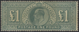 1902-10 DLR £1 Dull Blue-green, UM (gum Heavily Toned), SG.266. - Other & Unclassified