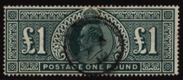 1911-13 Somerset House £1 Deep Green, VFU With C.d.s, A Lovely Example, SG.320, Cat £750. - Autres & Non Classés