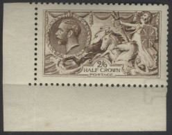 1915 DLR 2/6d Grey Brown Corner Marginal, UM Toned Gum, SG.407. - Sonstige & Ohne Zuordnung