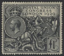 1929 PUC £1 Black, UM (some Minor Bends/creases), SG.438. (1) - Other & Unclassified