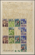 1980 Sport Centenaries Card (160 X 260) Depicting Pencil Sketches & Hand Painted Essays By The Designer R. Goldsmith, Sh - Sonstige & Ohne Zuordnung