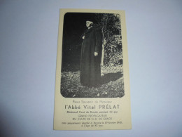 Souvenir Pieux Décès Monsieur L'Abbé VITAL PRELAT Berzée 1943 Notre Dame De Grâce Religieux - Obituary Notices