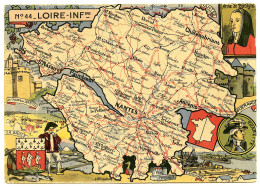 Loire Inférieure - Carte Géographique Et Touristique - Blondel La Rougery - Sonstige & Ohne Zuordnung