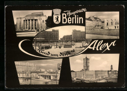 AK Berlin, Alexanderplatz, Volksbühne, Klosterkirche Und Rathaus  - Mitte