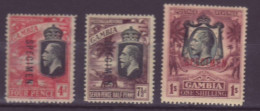 Gambia SG118 199 And 120 With Specimen Overptint Light Trace Of Hinge Rare - Gambie (...-1964)