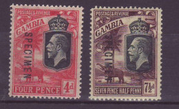 Gambia SG 118 & 119 Value With Specimen Overprint Minh Never Hinged Rare - Gambie (...-1964)