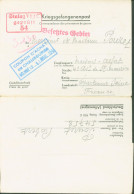 Allemagne Guerre 40 Stalag VIII C Près Sagan Correspondance Prisonniers Coupon Achat Chaussures Censures - Prisoners Of War Mail